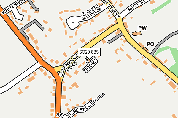 SO20 8BS map - OS OpenMap – Local (Ordnance Survey)