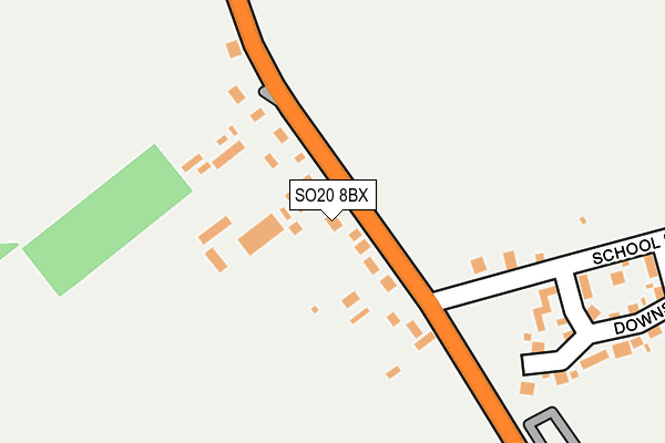 SO20 8BX map - OS OpenMap – Local (Ordnance Survey)