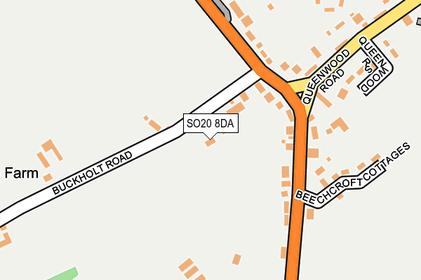 SO20 8DA map - OS OpenMap – Local (Ordnance Survey)