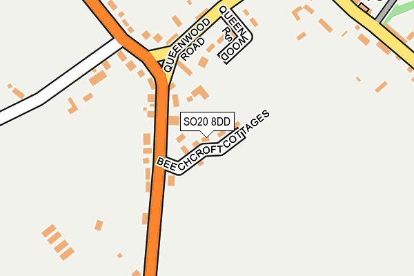 SO20 8DD map - OS OpenMap – Local (Ordnance Survey)