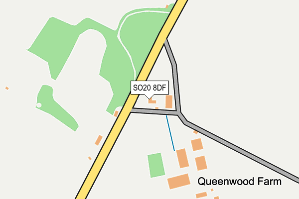 SO20 8DF map - OS OpenMap – Local (Ordnance Survey)