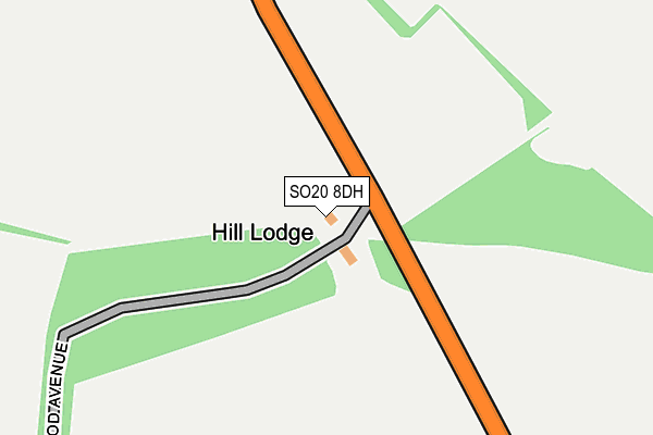 SO20 8DH map - OS OpenMap – Local (Ordnance Survey)