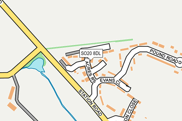 SO20 8DL map - OS OpenMap – Local (Ordnance Survey)