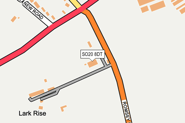 SO20 8DT map - OS OpenMap – Local (Ordnance Survey)