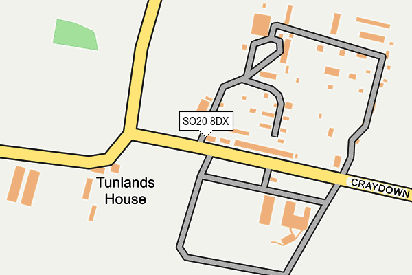 SO20 8DX map - OS OpenMap – Local (Ordnance Survey)