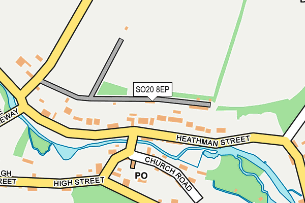 SO20 8EP map - OS OpenMap – Local (Ordnance Survey)