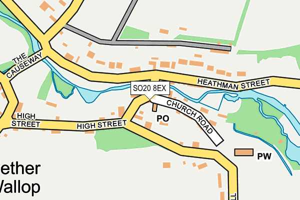 SO20 8EX map - OS OpenMap – Local (Ordnance Survey)