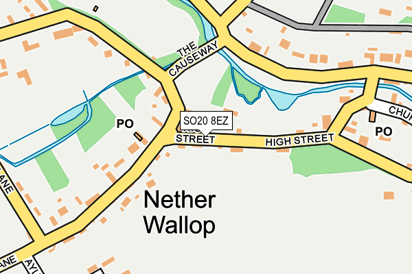 SO20 8EZ map - OS OpenMap – Local (Ordnance Survey)