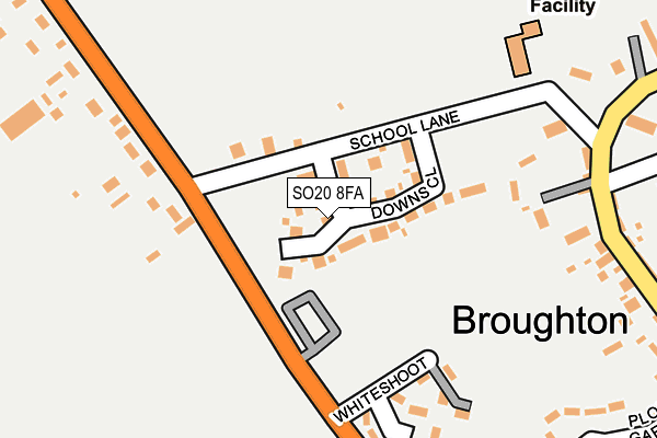 SO20 8FA map - OS OpenMap – Local (Ordnance Survey)