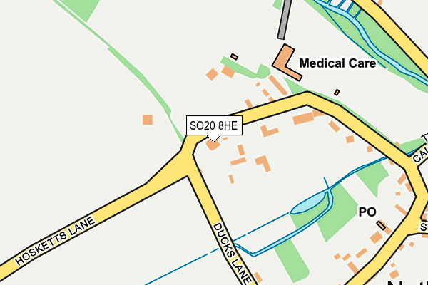 SO20 8HE map - OS OpenMap – Local (Ordnance Survey)