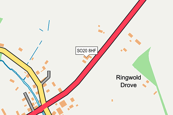 SO20 8HF map - OS OpenMap – Local (Ordnance Survey)