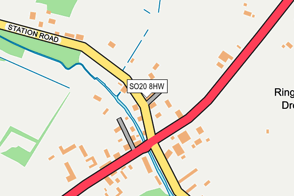 SO20 8HW map - OS OpenMap – Local (Ordnance Survey)
