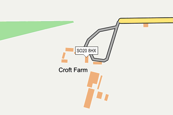 SO20 8HX map - OS OpenMap – Local (Ordnance Survey)