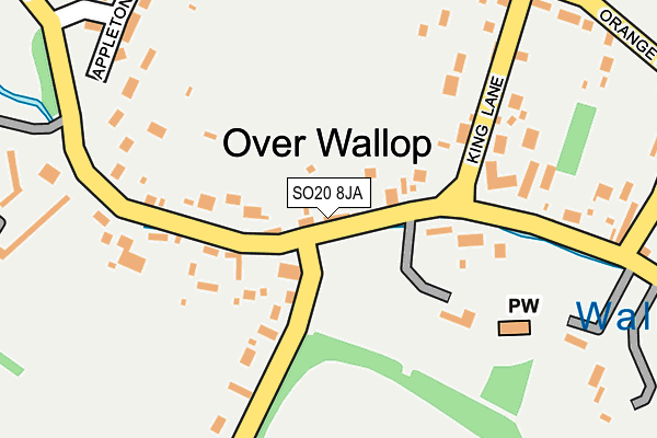 SO20 8JA map - OS OpenMap – Local (Ordnance Survey)
