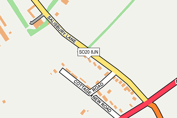 SO20 8JN map - OS OpenMap – Local (Ordnance Survey)