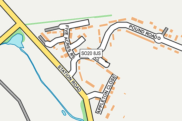 SO20 8JS map - OS OpenMap – Local (Ordnance Survey)