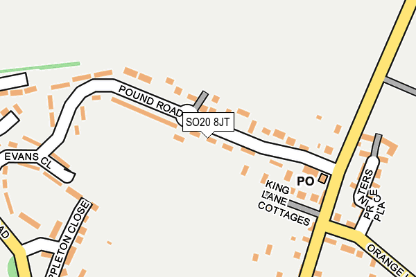 SO20 8JT map - OS OpenMap – Local (Ordnance Survey)