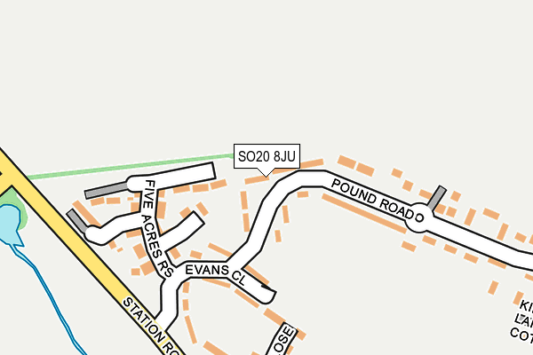 SO20 8JU map - OS OpenMap – Local (Ordnance Survey)