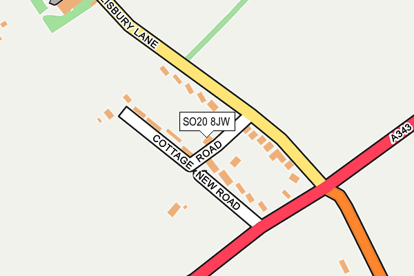 SO20 8JW map - OS OpenMap – Local (Ordnance Survey)