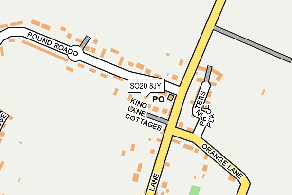 SO20 8JY map - OS OpenMap – Local (Ordnance Survey)