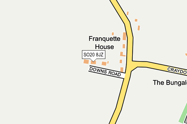 SO20 8JZ map - OS OpenMap – Local (Ordnance Survey)