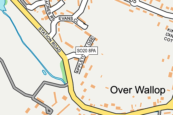 SO20 8PA map - OS OpenMap – Local (Ordnance Survey)