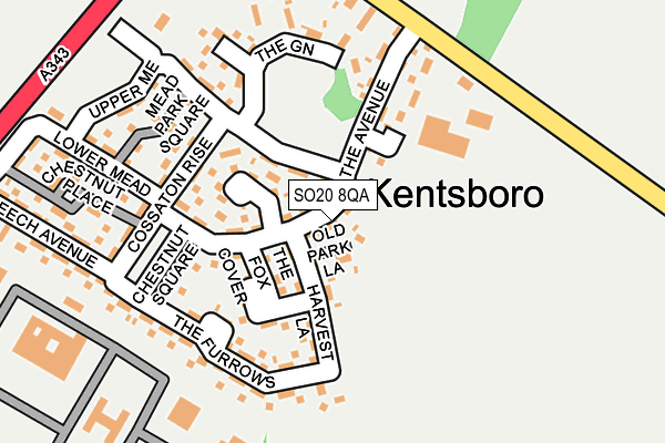 SO20 8QA map - OS OpenMap – Local (Ordnance Survey)