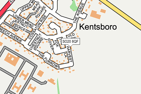 SO20 8QF map - OS OpenMap – Local (Ordnance Survey)