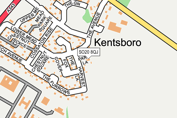 SO20 8QJ map - OS OpenMap – Local (Ordnance Survey)