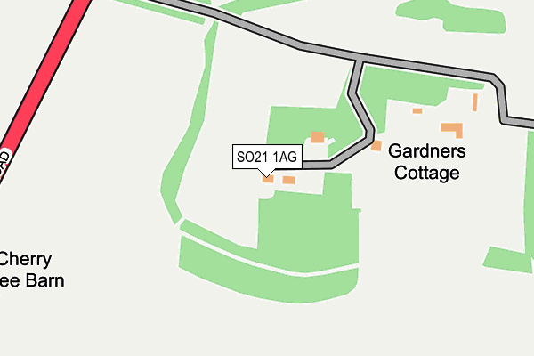 SO21 1AG map - OS OpenMap – Local (Ordnance Survey)