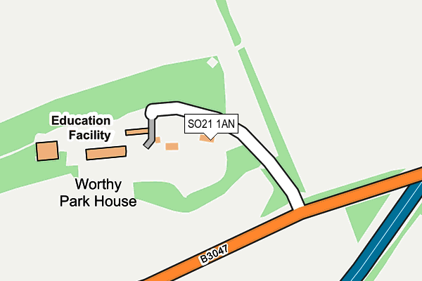 SO21 1AN map - OS OpenMap – Local (Ordnance Survey)