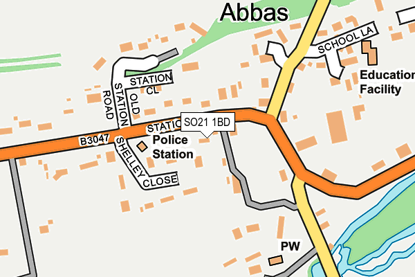 SO21 1BD map - OS OpenMap – Local (Ordnance Survey)