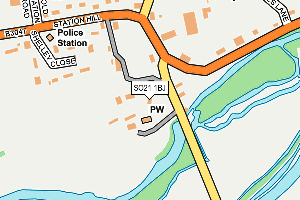 SO21 1BJ map - OS OpenMap – Local (Ordnance Survey)