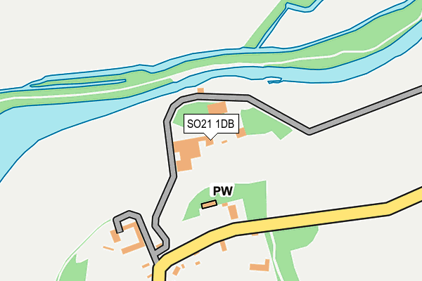 SO21 1DB map - OS OpenMap – Local (Ordnance Survey)