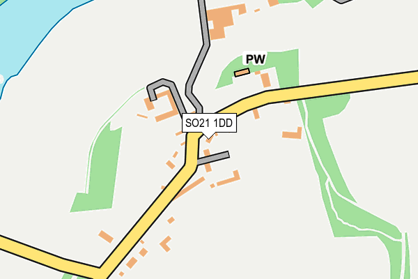 SO21 1DD map - OS OpenMap – Local (Ordnance Survey)