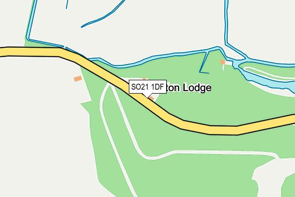 SO21 1DF map - OS OpenMap – Local (Ordnance Survey)