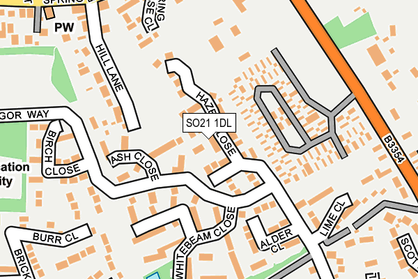SO21 1DL map - OS OpenMap – Local (Ordnance Survey)