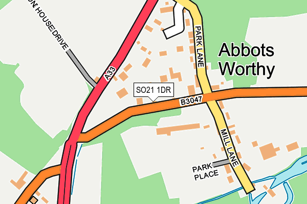 SO21 1DR map - OS OpenMap – Local (Ordnance Survey)