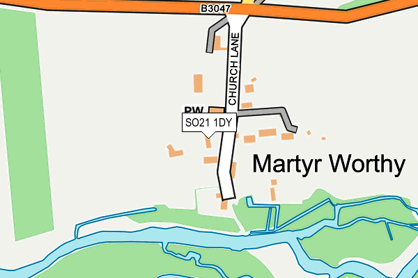SO21 1DY map - OS OpenMap – Local (Ordnance Survey)