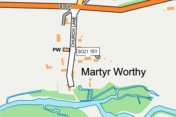 SO21 1EY map - OS OpenMap – Local (Ordnance Survey)