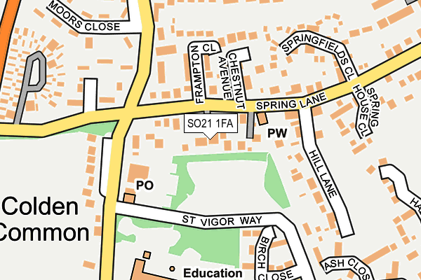 SO21 1FA map - OS OpenMap – Local (Ordnance Survey)