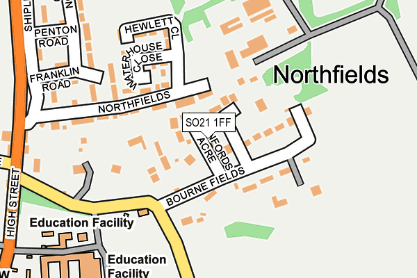 SO21 1FF map - OS OpenMap – Local (Ordnance Survey)