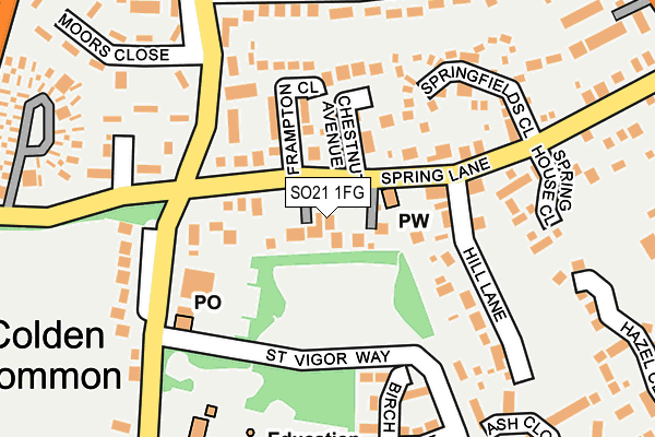 SO21 1FG map - OS OpenMap – Local (Ordnance Survey)