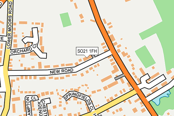 SO21 1FH map - OS OpenMap – Local (Ordnance Survey)