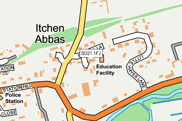 SO21 1FJ map - OS OpenMap – Local (Ordnance Survey)