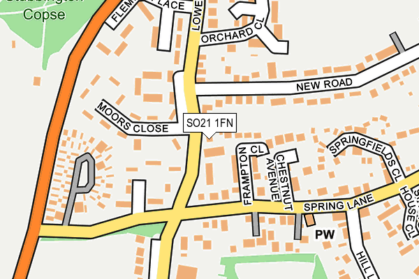 SO21 1FN map - OS OpenMap – Local (Ordnance Survey)