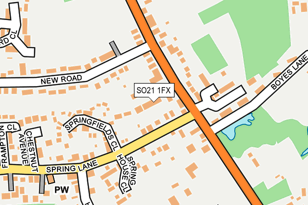 SO21 1FX map - OS OpenMap – Local (Ordnance Survey)