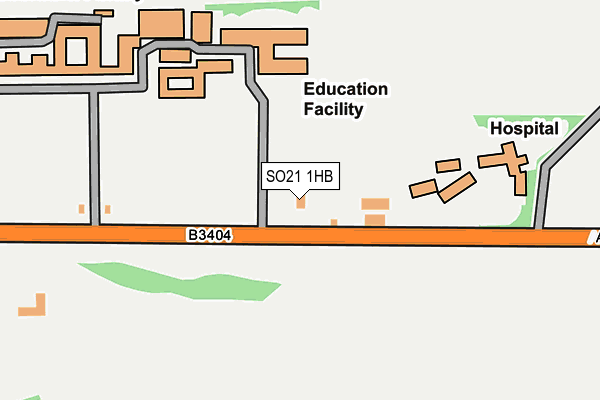 SO21 1HB map - OS OpenMap – Local (Ordnance Survey)