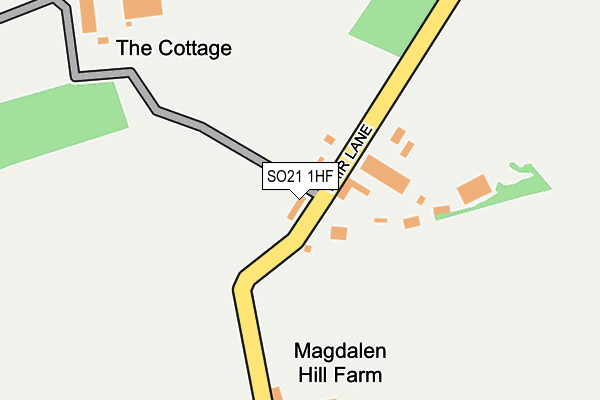 SO21 1HF map - OS OpenMap – Local (Ordnance Survey)