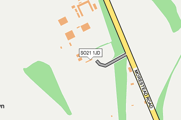 SO21 1JD map - OS OpenMap – Local (Ordnance Survey)